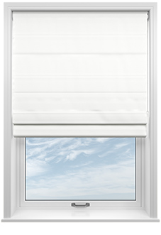 Knutsford, Paper White - Motorised Roman Blind